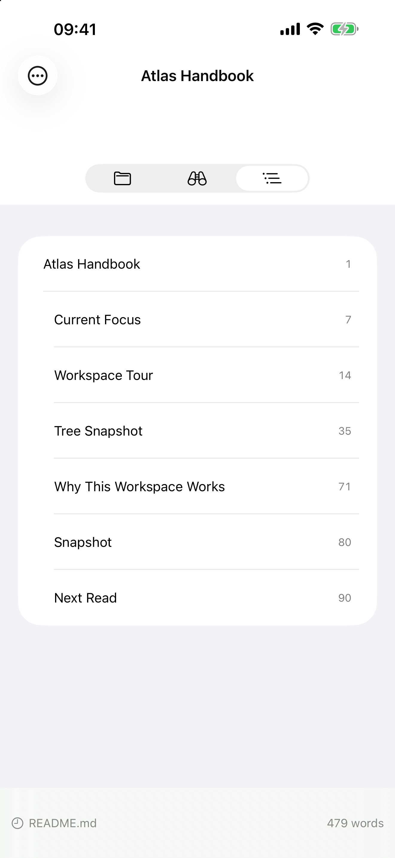 Document Chapters in Mark Studio on iPhone