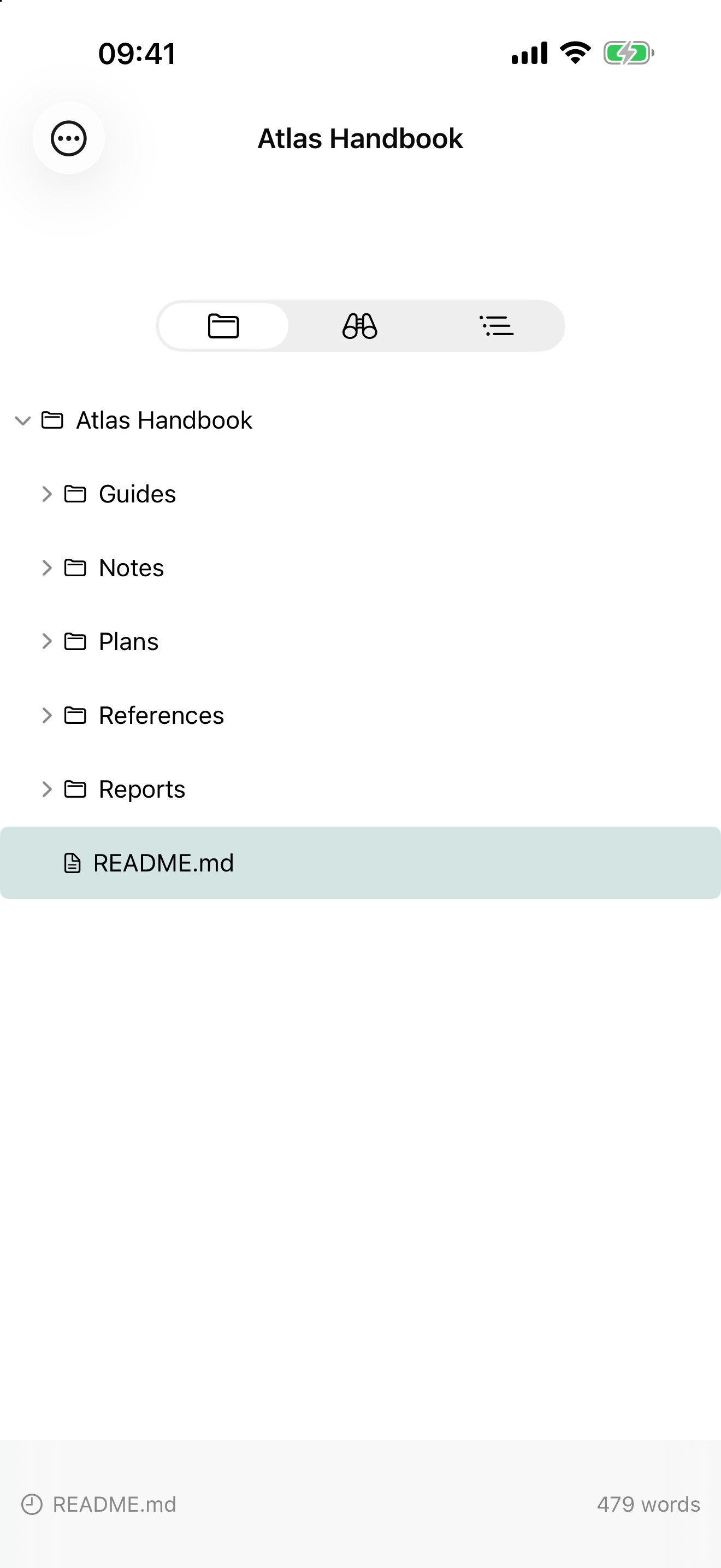 Mark Studio Workspace browser on iPhone
